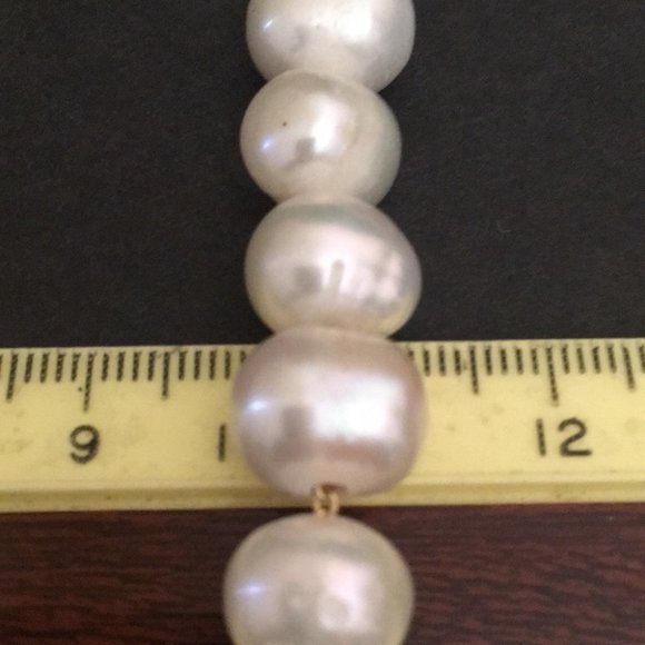 HIP-HOP Necklace - PEARLS & STAINLESS STEEL - Picture 5 of 6